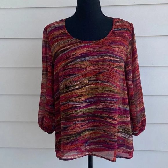 Gold Purple Blouse